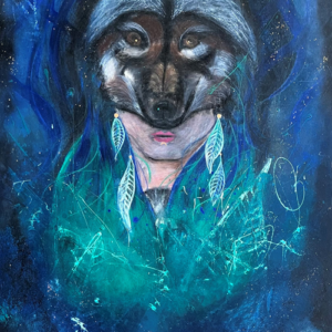 ACRYL/MIX MEDIA OP HOUT 65 X 145